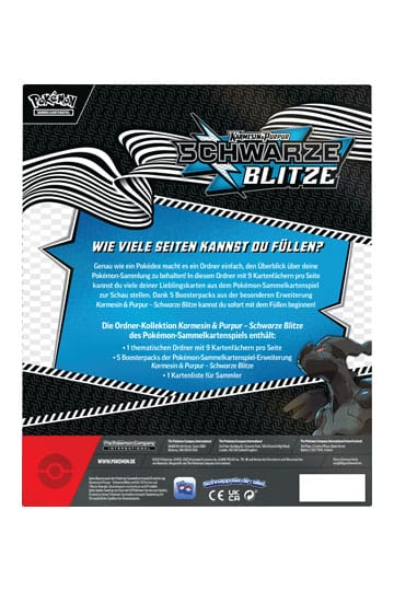 PREORDER Pokémon TCG Karmesin & Purpur: Schwarze Blitze Binder Collection *Edición Alemán*