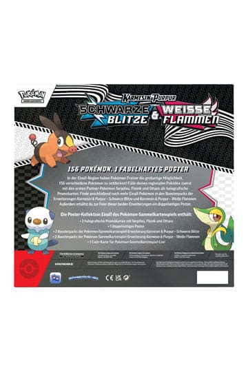PREORDER Pokémon TCG Karmesin & Purpur: Schwarze Blitze & Weisse Flammen Poster Collection *Edición Alemán*