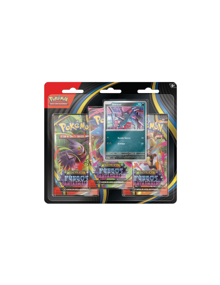 Pokémon JCC: Fuegos Fantasmales - Pack de 3 sobres