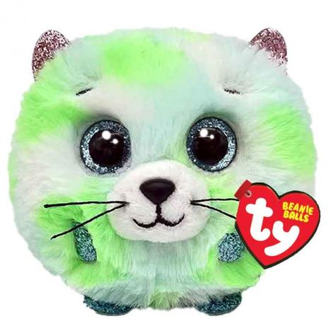 TY Peluche Puffies 10 cm - Evie Gato Verde - Aiala Ocio