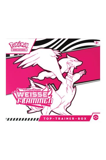 PREORDER Pokémon Karmesin & Purpur: Weisse Flammen Top Trainer Box *Edición Alemán*