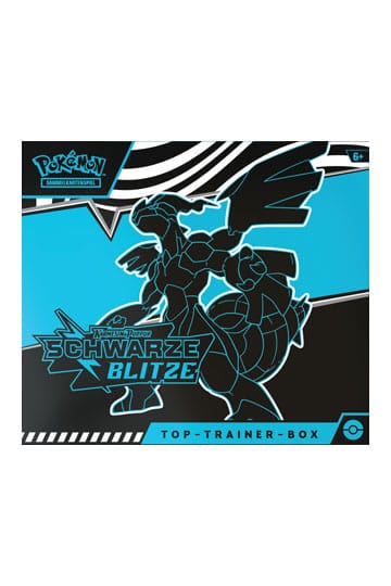 PREORDER Pokémon Karmesin & Purpur: Schwarze Blitze Top Trainer Box *Edición Alemán*
