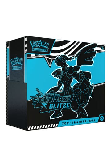 PREORDER Pokémon Karmesin & Purpur: Schwarze Blitze Top Trainer Box *Edición Alemán*
