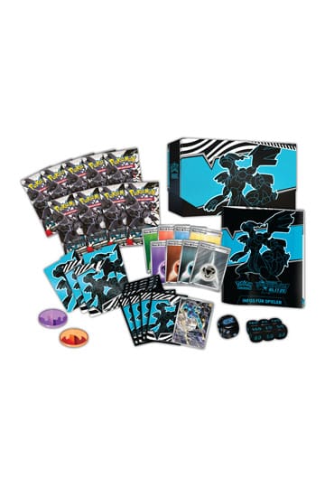 PREORDER Pokémon Karmesin & Purpur: Schwarze Blitze Top Trainer Box *Edición Alemán*