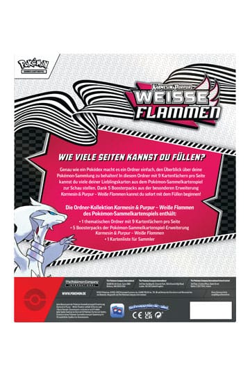 PREORDER Pokémon TCG Karmesin & Purpur: Weisse Flammen Binder Collection *Edición Alemán*
