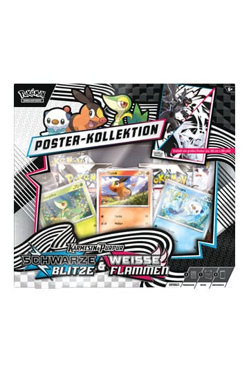 PREORDER Pokémon TCG Karmesin & Purpur: Schwarze Blitze & Weisse Flammen Poster Collection *Edición Alemán*