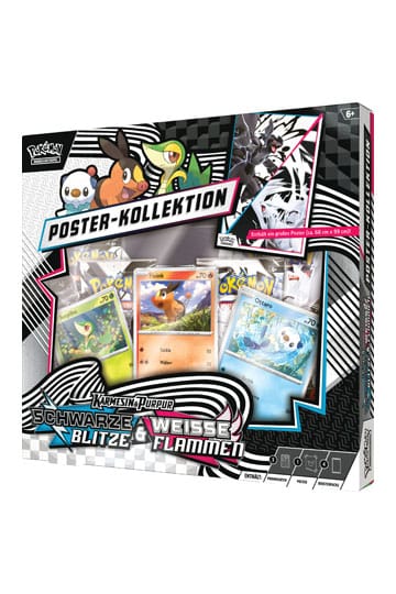 PREORDER Pokémon TCG Karmesin & Purpur: Schwarze Blitze & Weisse Flammen Poster Collection *Edición Alemán*