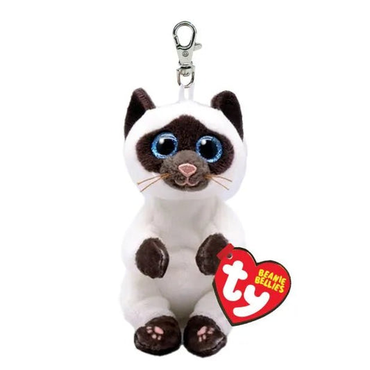 Ty Beanie Bellies Clip - Miso Siamese Cat - Aiala Ocio