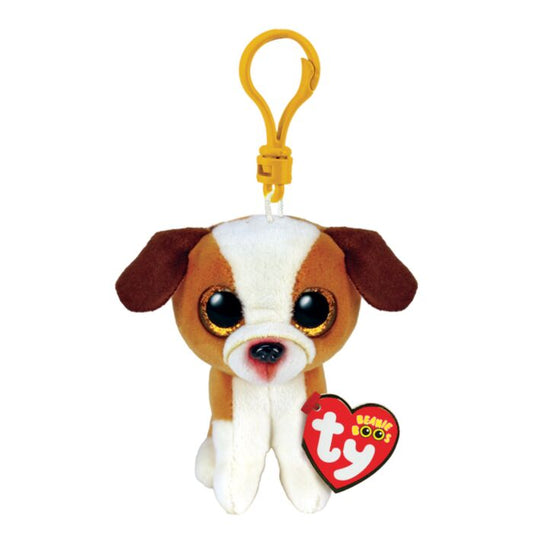 Ty Beanie Boo Clip - Hugo Brown & White Dog - Aiala Ocio