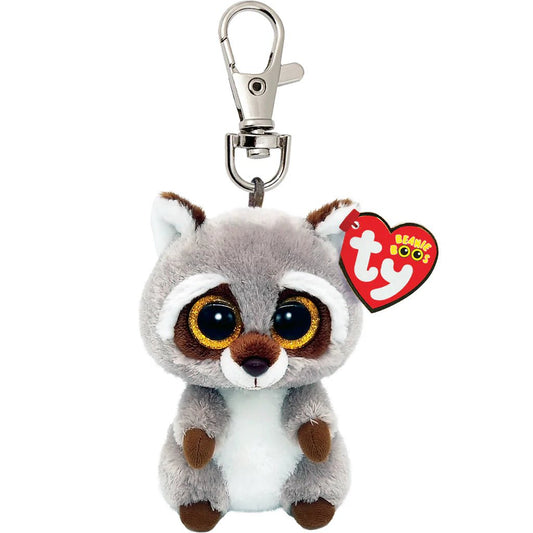 Ty Beanie Boo Clip - Oakie Gray Raccoon - Aiala Ocio
